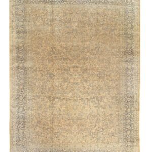 Canvello Antique Silkroad Beige Mashad Rug - 13'7" X 18'9"